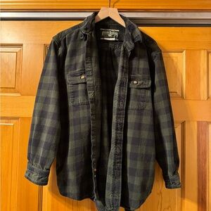 Vintage Field & Stream Men's Dark Plaid Shirt Jacket